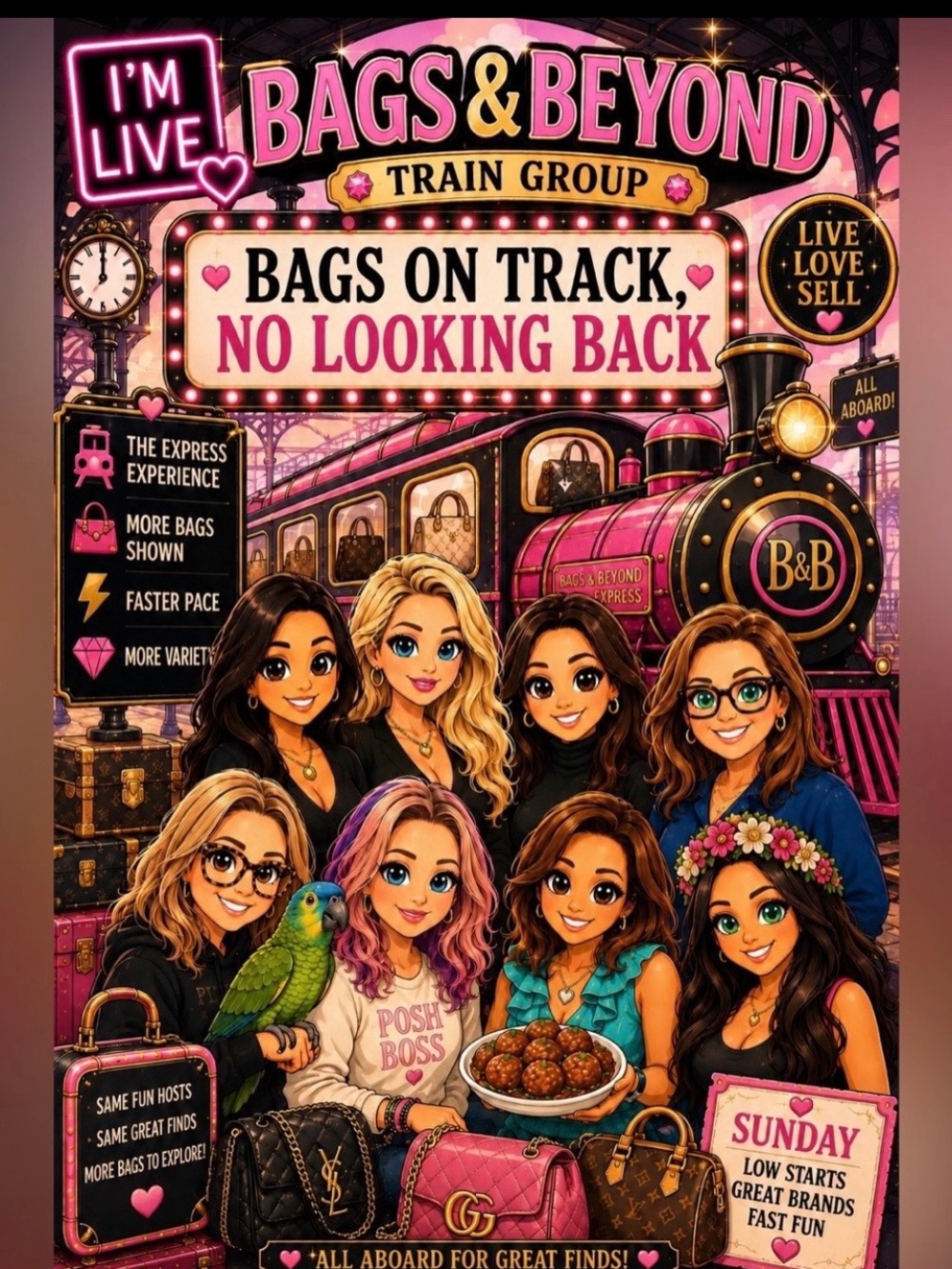 Bags and beyond train share show